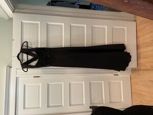 Calvin Klein Black Sequin Waist Gown Size 8